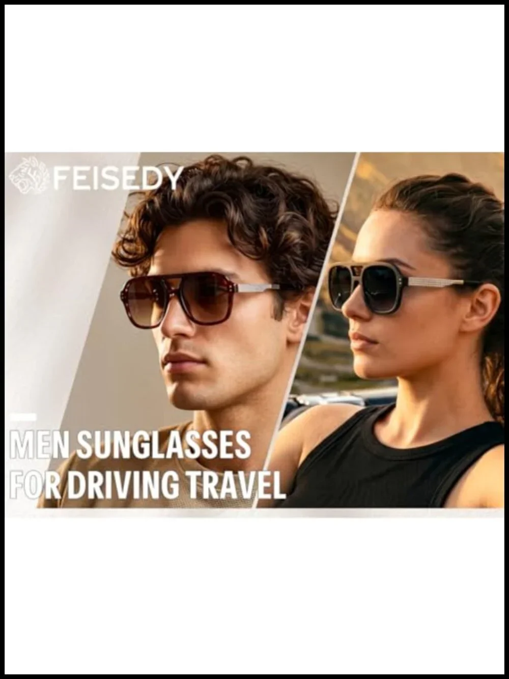 Retro Aviator Sunglasses UV400 Protection for Driving Outdoor
